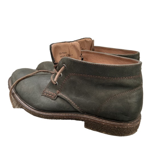 Johnston & Murphy Lace Up Chukka Ankle Boots Mens 9.5 M Gray Leather Shoes Soft - Picture 5 of 8